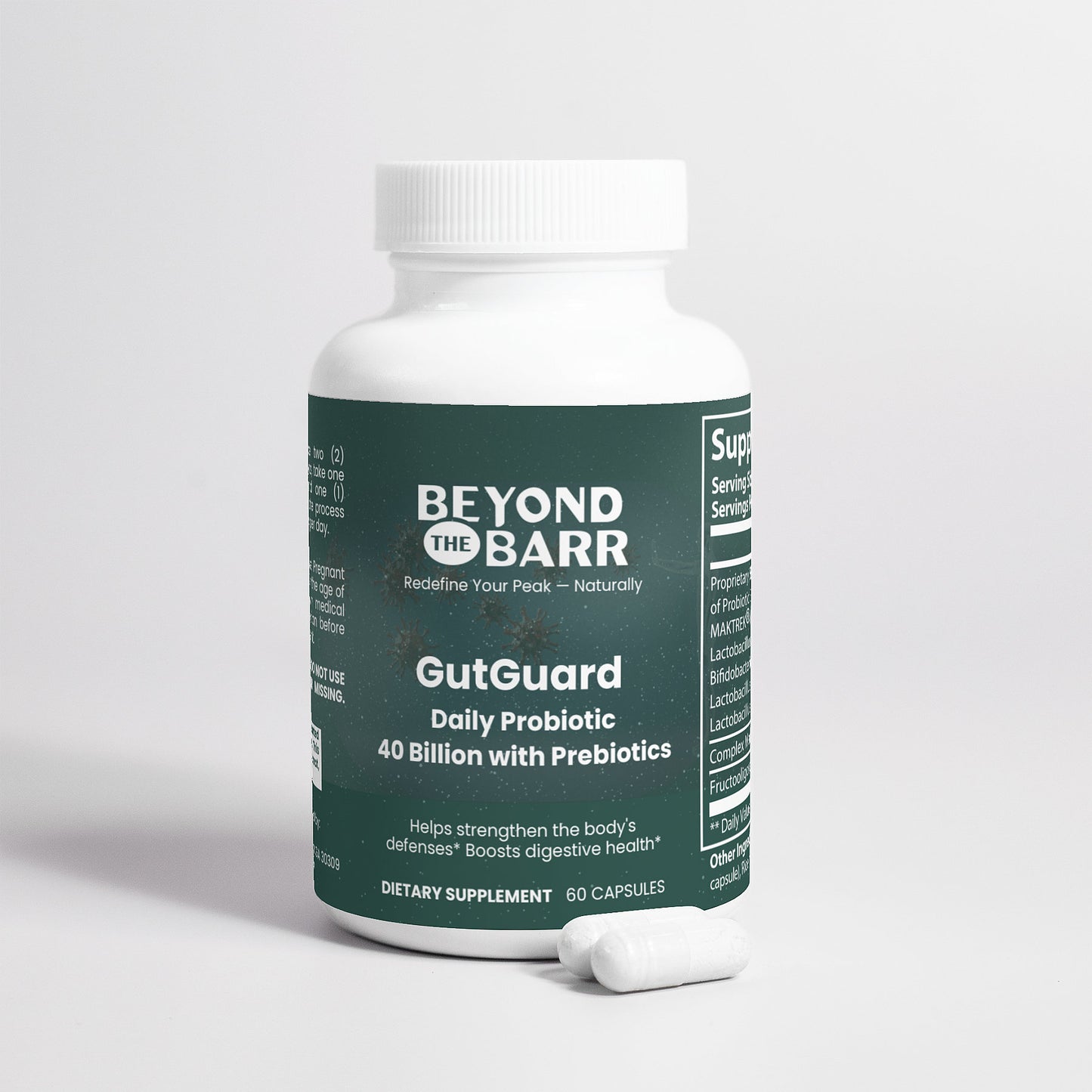 GutGuard: Daily Probiotic 40 Billion with Prebiotics to Nourish and Balance Your Gut Health