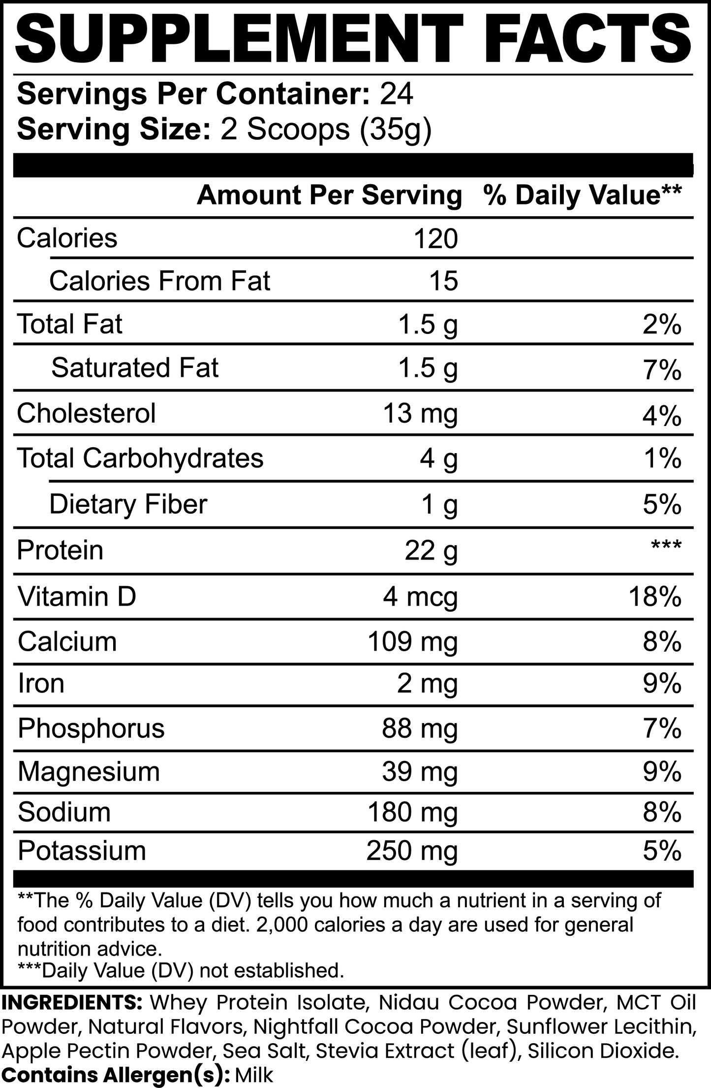 Elemental Edge: Lean Muscle Whey Protein Powder (Chocolate)