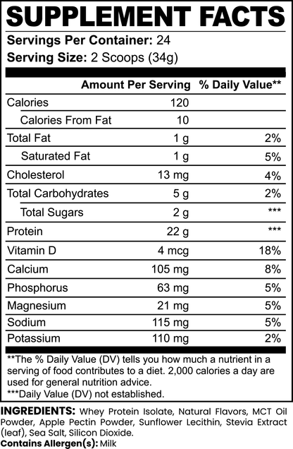 Elemental Edge: Lean Muscle Whey Protein Powder (Vanilla)